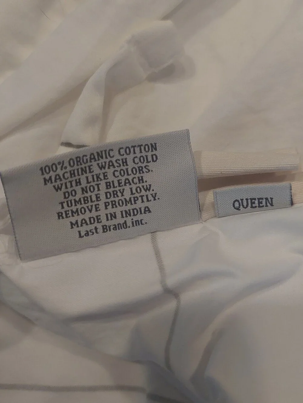 Quince 100% Organic Percale Cotton Windowpane Duvet Cover! Full/ Queen (637)
